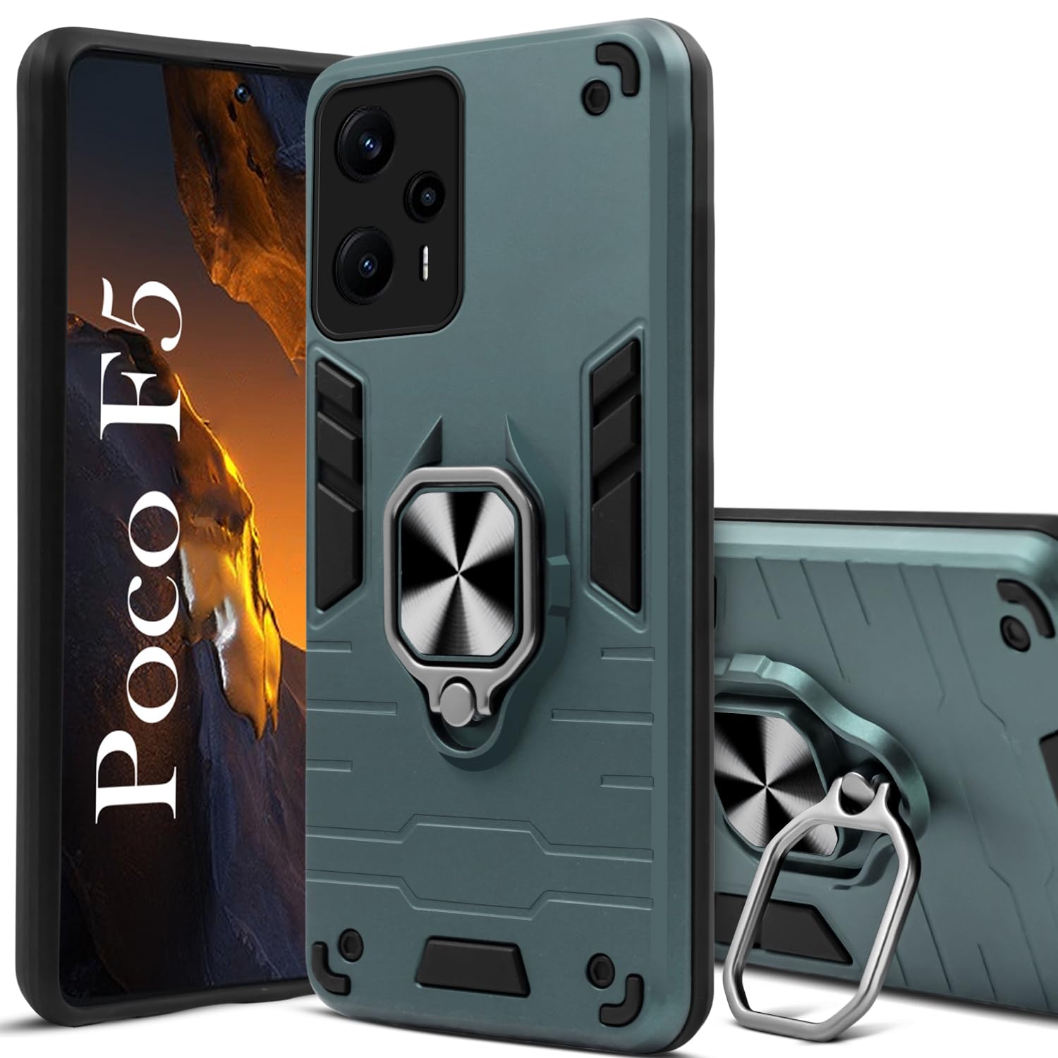 For Xiaomi Poco F5 5G Back Cover Case (Shockproof Polycarbonate Dual Layer Hybrid Armor)