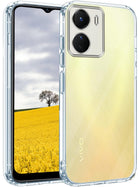 For Vivo Y16 Back Cover Case (Crystal Glass Back | Camera Protection | Shockproof)