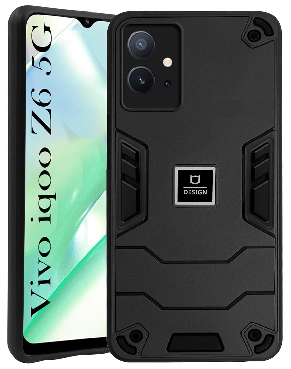 For Vivo iQOO Z6 5G Back Cover Case (Lightweight Hybrid Armor Shockproof Polycarbonate)