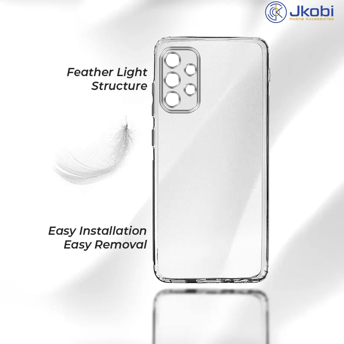 For Samsung Galaxy A73 5G Back Cover Case (Silicone Crystal Clear | Pure Camera Protection | Soft and Flexible for Charger and Headphone sockets | Shockproof Bumpers)