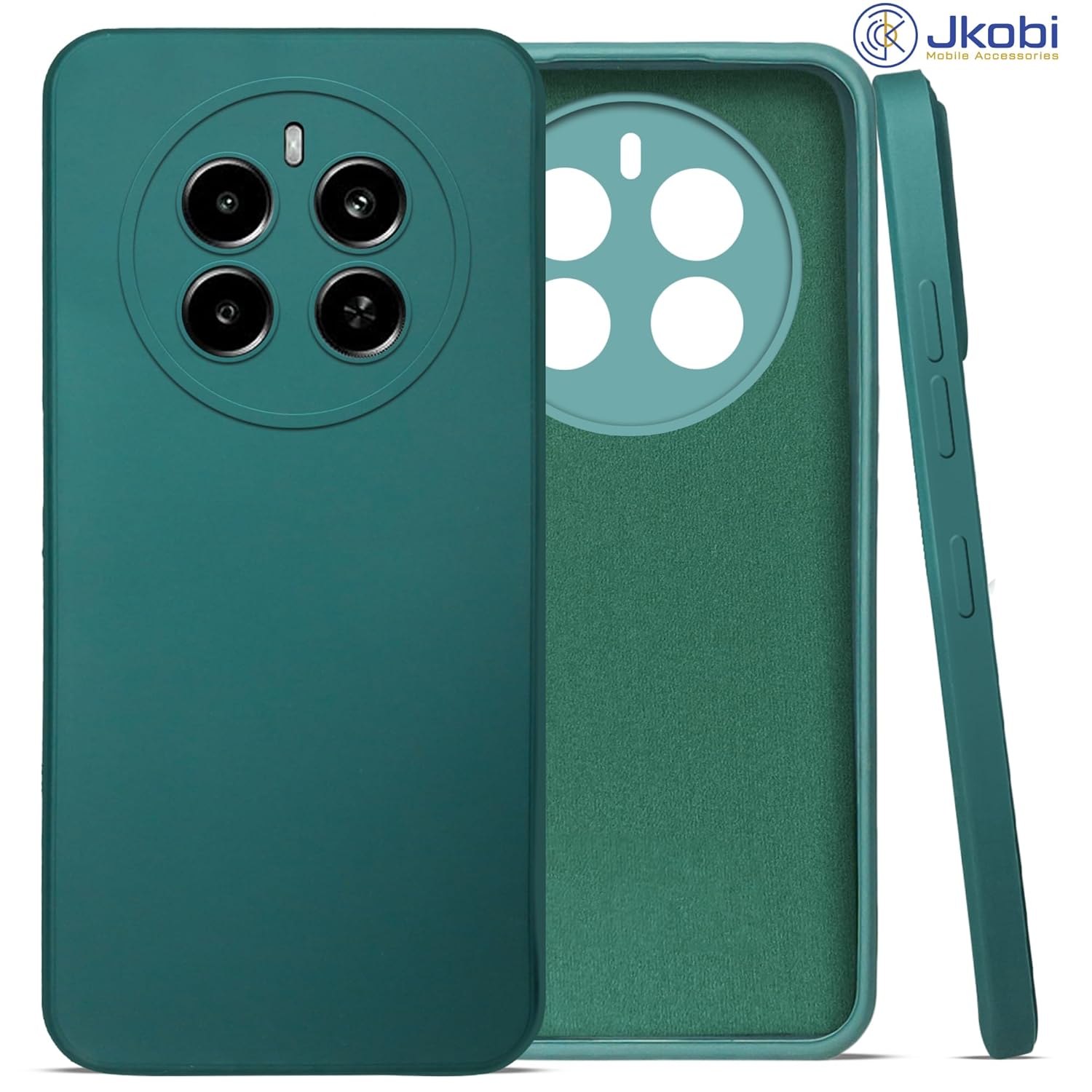 For Realme P1 5G Back Cover Case (Matte Finish Silicone with Inside Fiber Cloth)