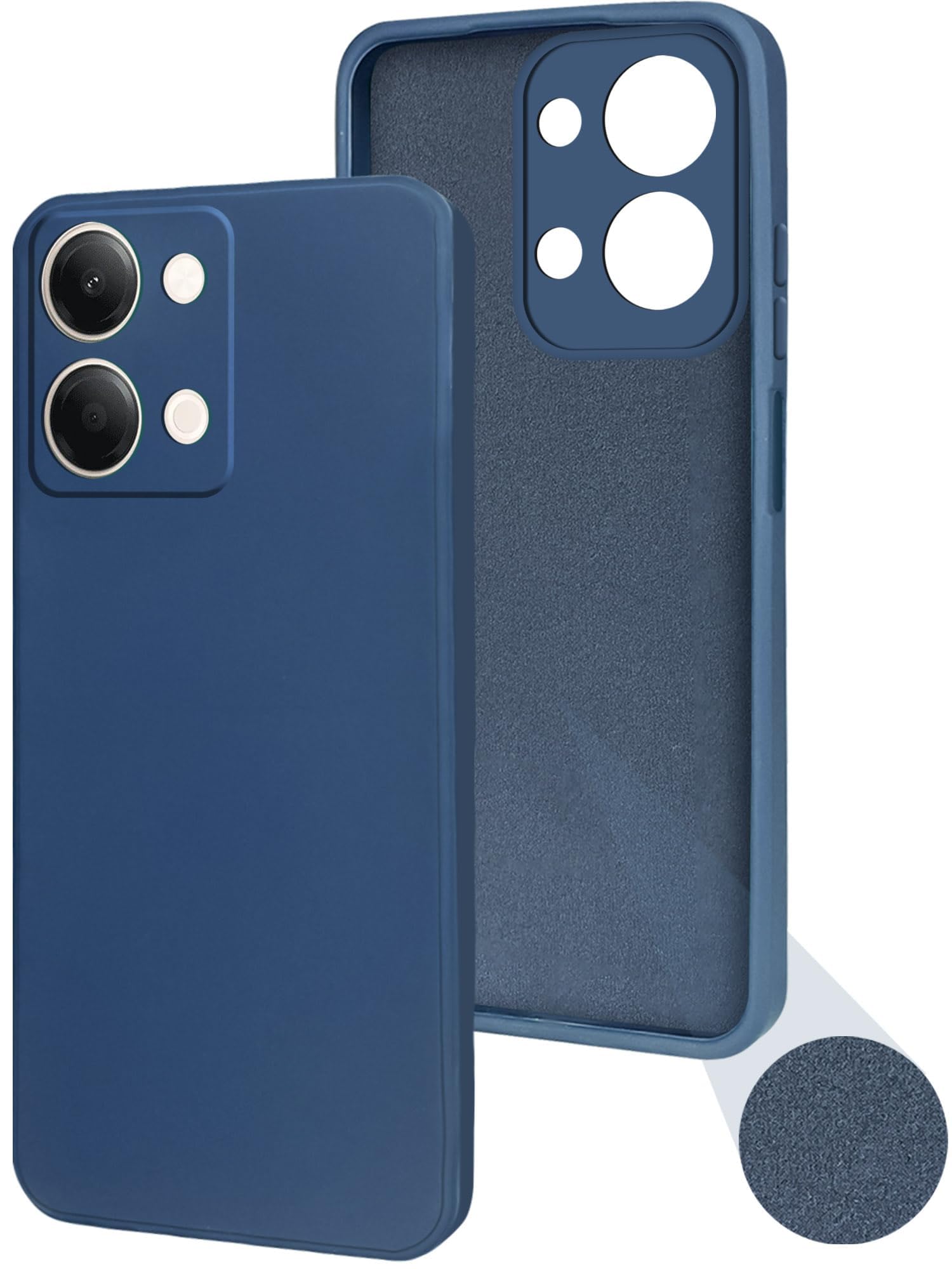 For Vivo iQOO Z11 Lite Back Cover Case (Matte Finish Silicone with Inside Fiber cloth)