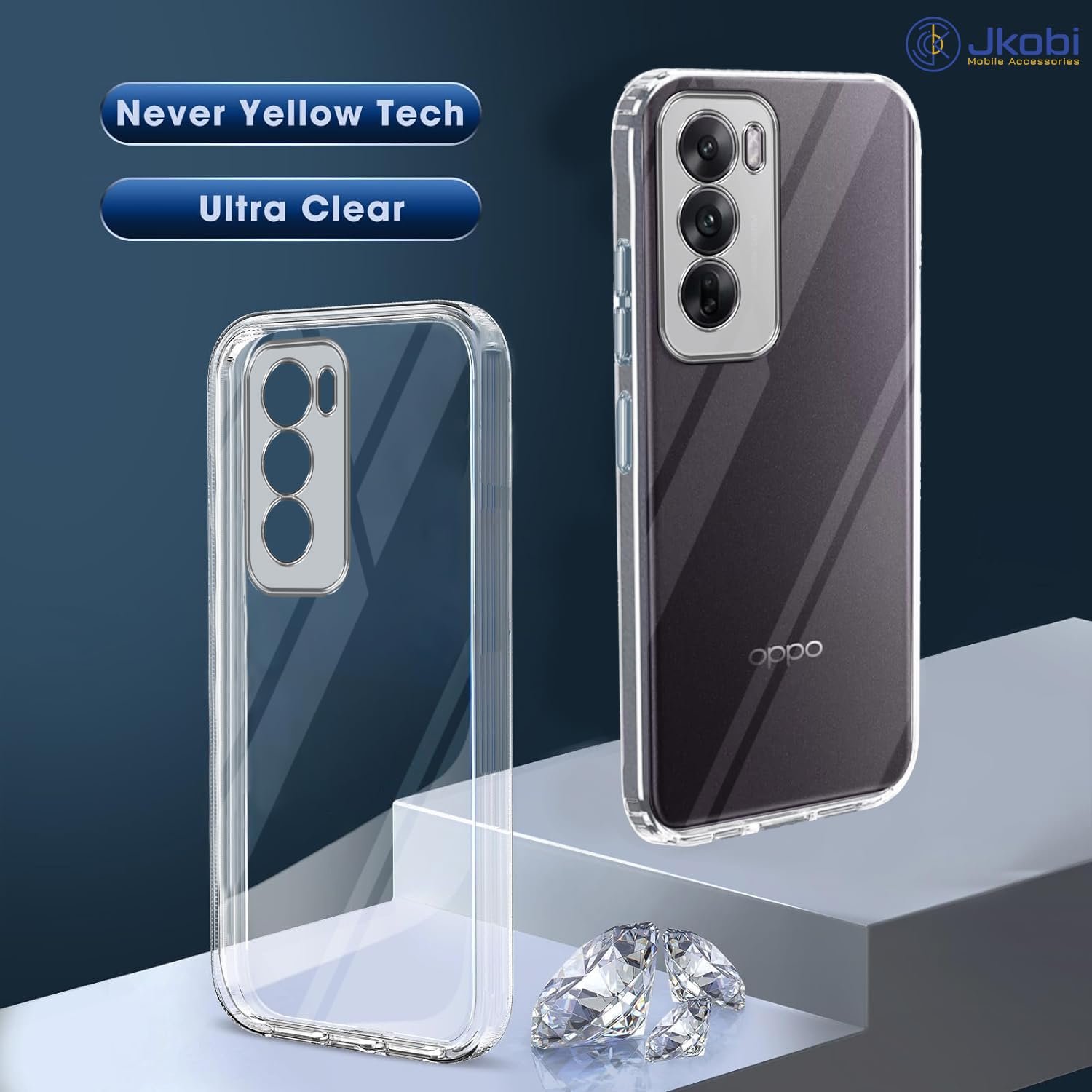 For Oppo Reno12 5G | Oppo Reno 12 5G Back Cover (Silicone Clear Shockproof Case with Camera Protection | Soft and Flexible)