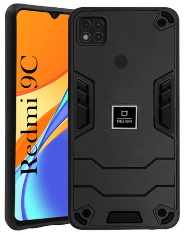 For Redmi 9C Back Cover Case(Lightweight Hybrid Shockproof Polycarbonate)