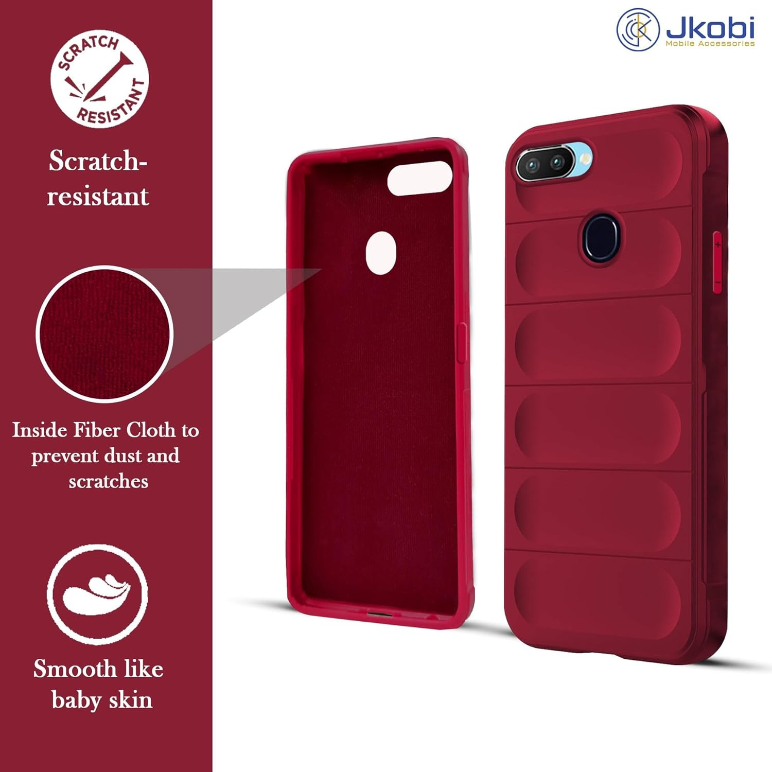 For Oppo A5 Oppo A5s Back Case Cover (Matte Liquid Silicone