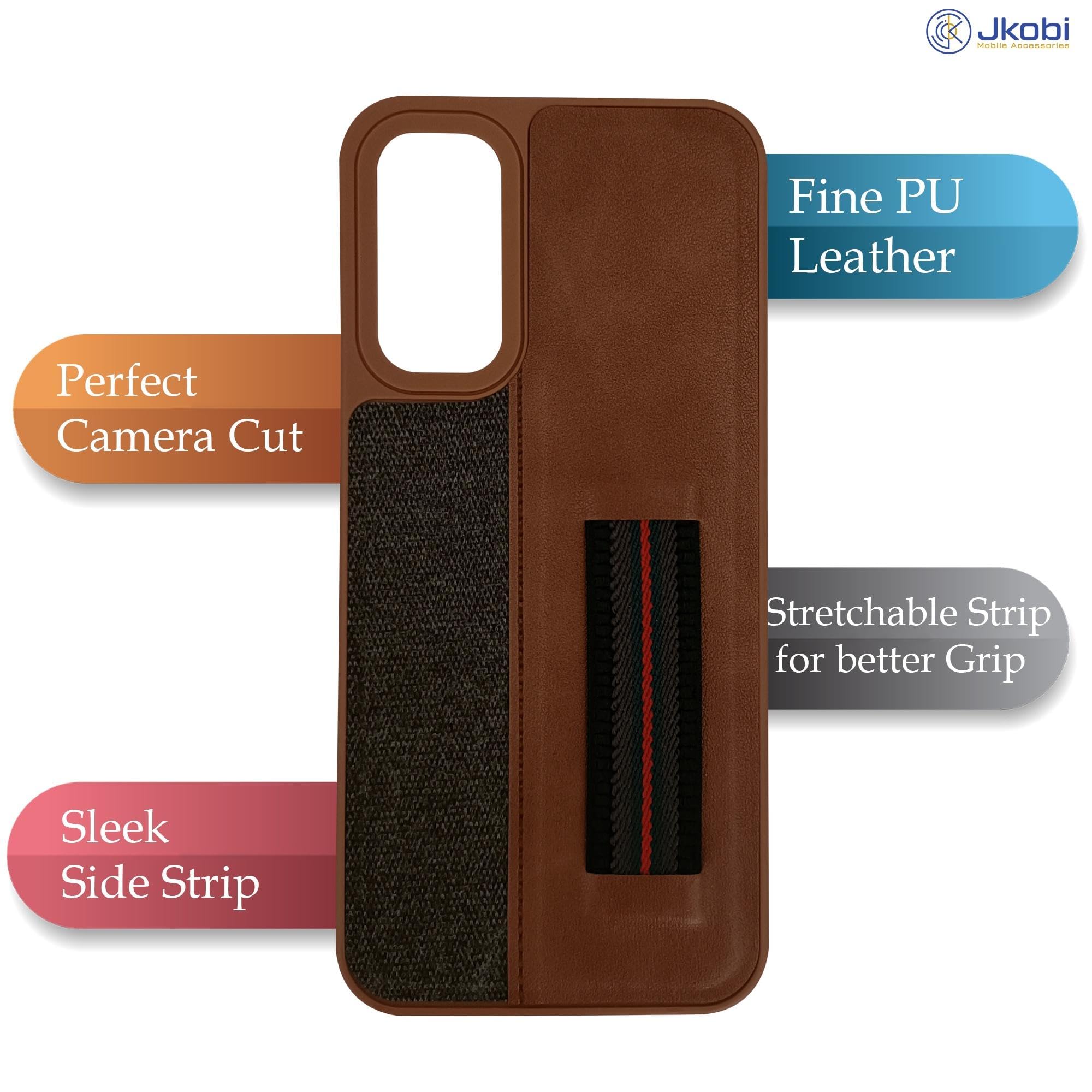 For Oppo A78 4G Back Cover Case (Professional PU Leather | Strip Chain Holder Socket)