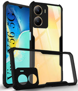 For Vivo Y56 5G  Back Cover Case (Shockproof with Polycarbonate Clear Panel)