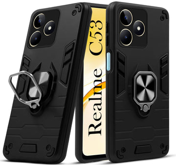For Realme C53 Back Cover Case (Shockproof Polycarbonate Dual Layer Hybrid Armor)