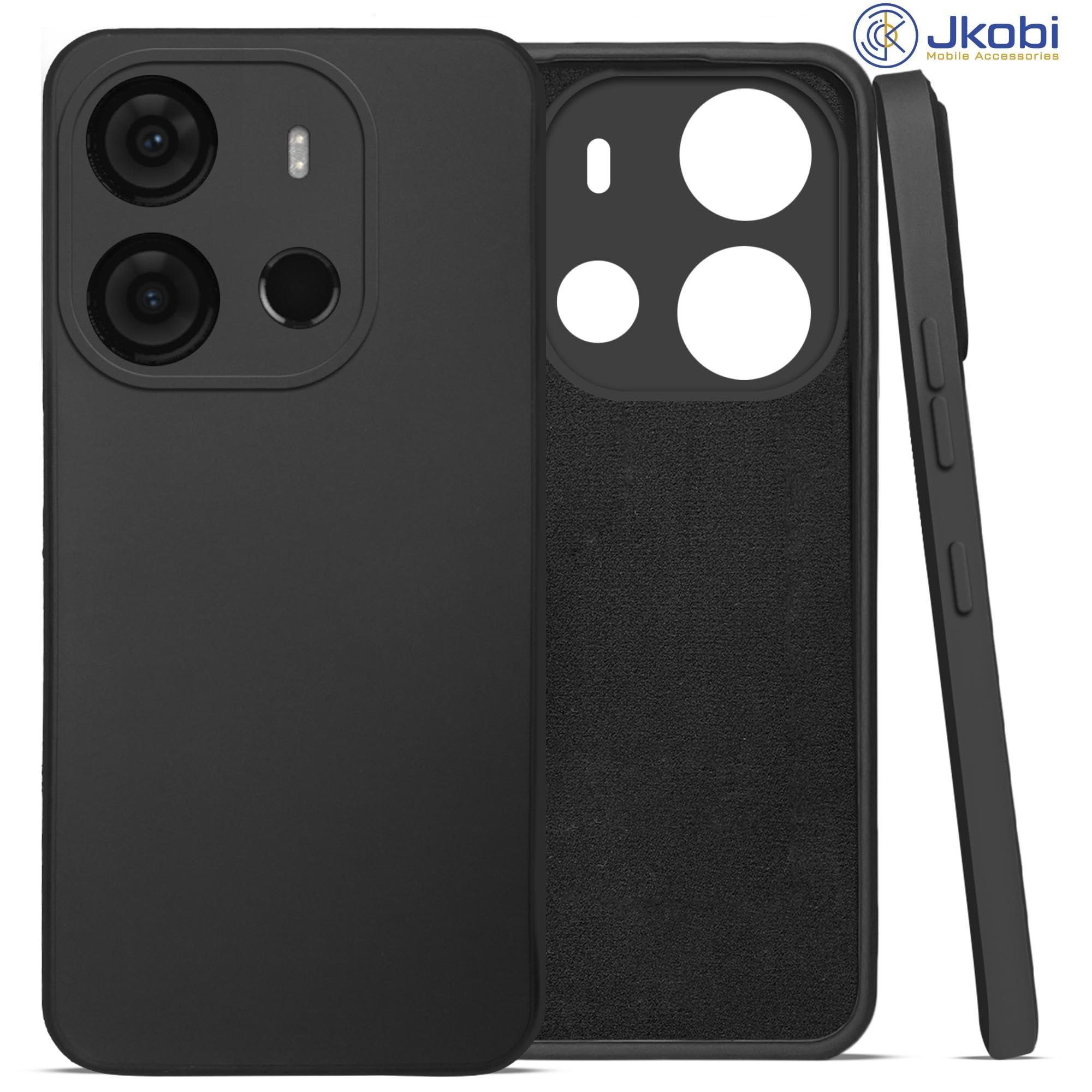 For Tecno Spark Go 2023 Back Cover Case (Matte Finish Silicone with Inside Fiber Cloth)