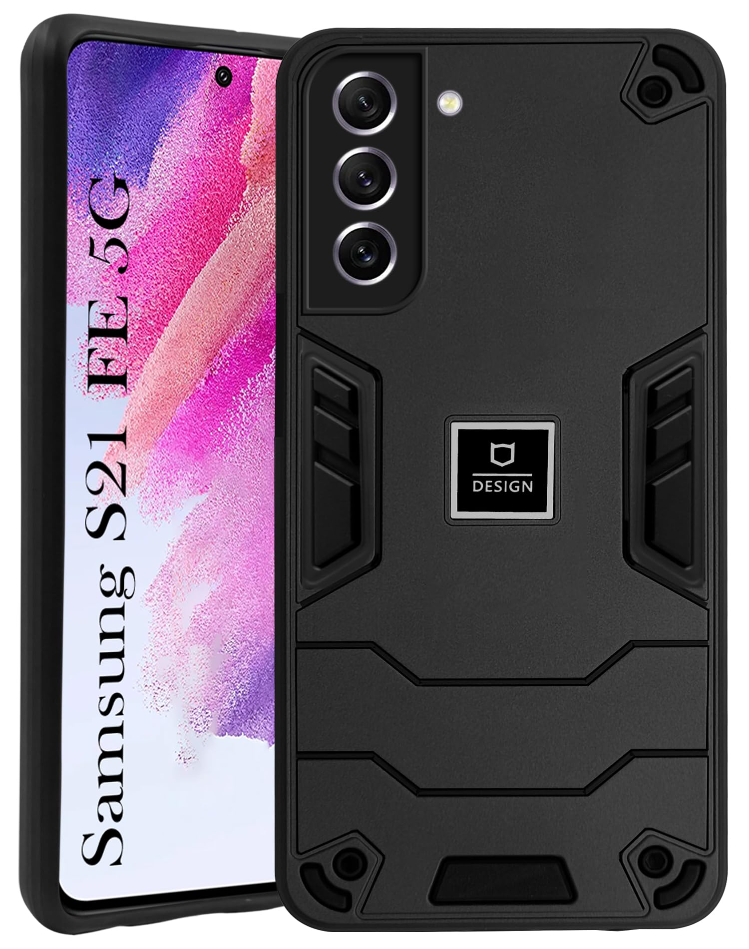 For Samsung Galaxy S21 FE 5G Back Cover Case (Lightweight Hybrid Armor Shockproof Polycarbonate)