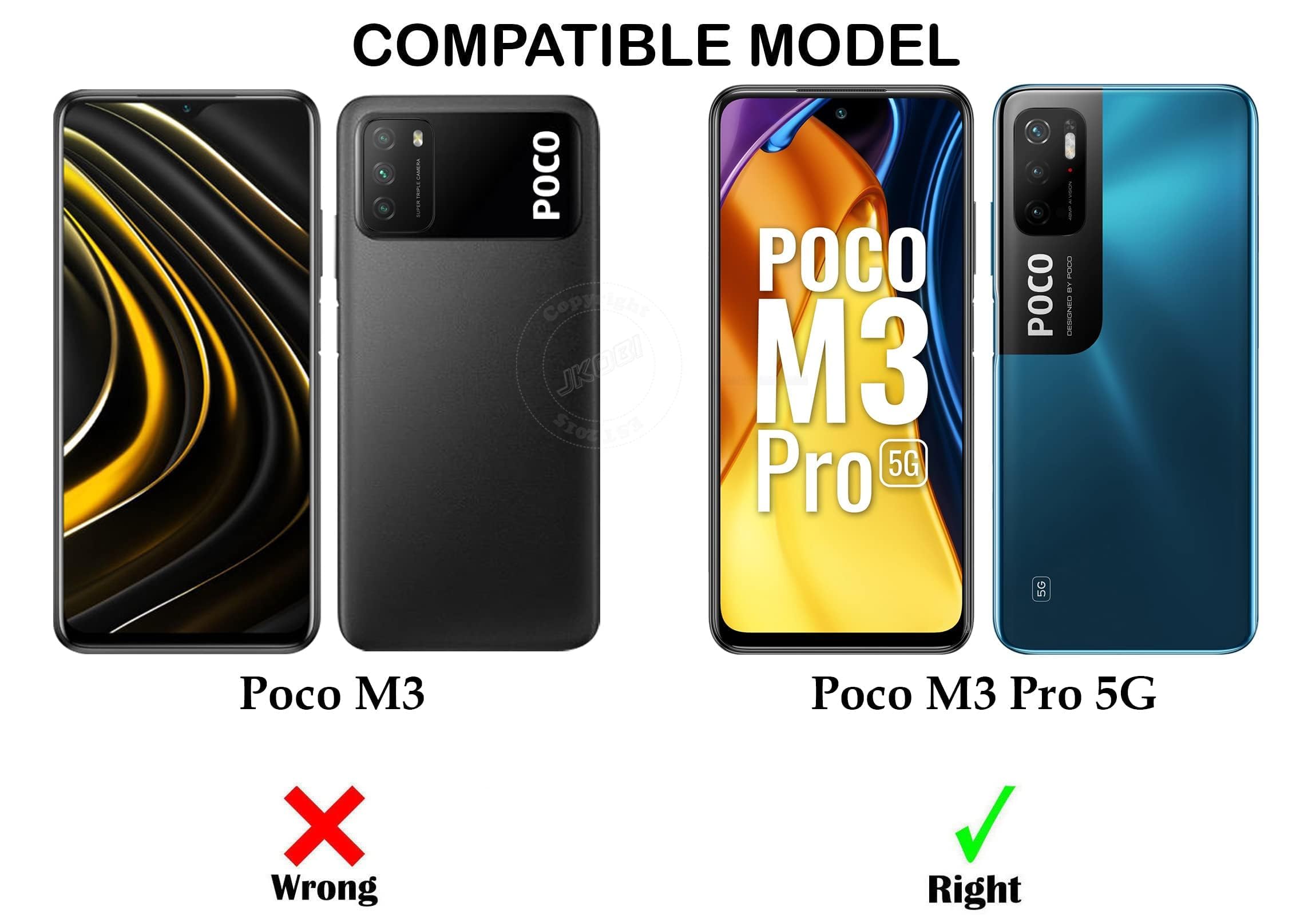 For Poco M3 Pro 5G Flip Cover Case (Stitched Leather with Magnetic Closure)