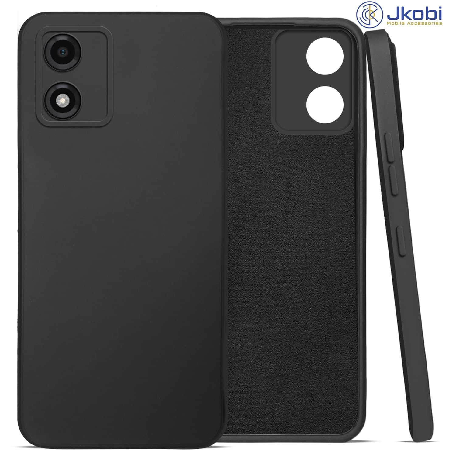 For Motorola Moto E13 Back Cover Case (Matte Finish Silicone with Inside Fiber Cloth)