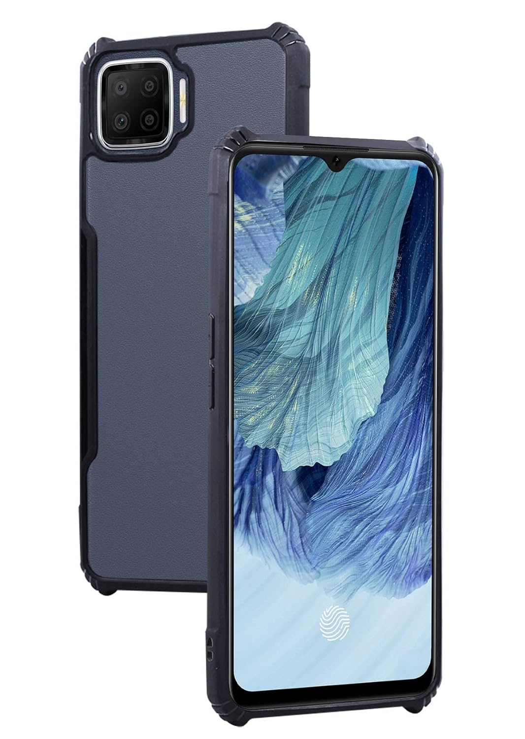 For Oppo F17 Back Cover Case (Shockproof with Polycarbonate Clear Panel)