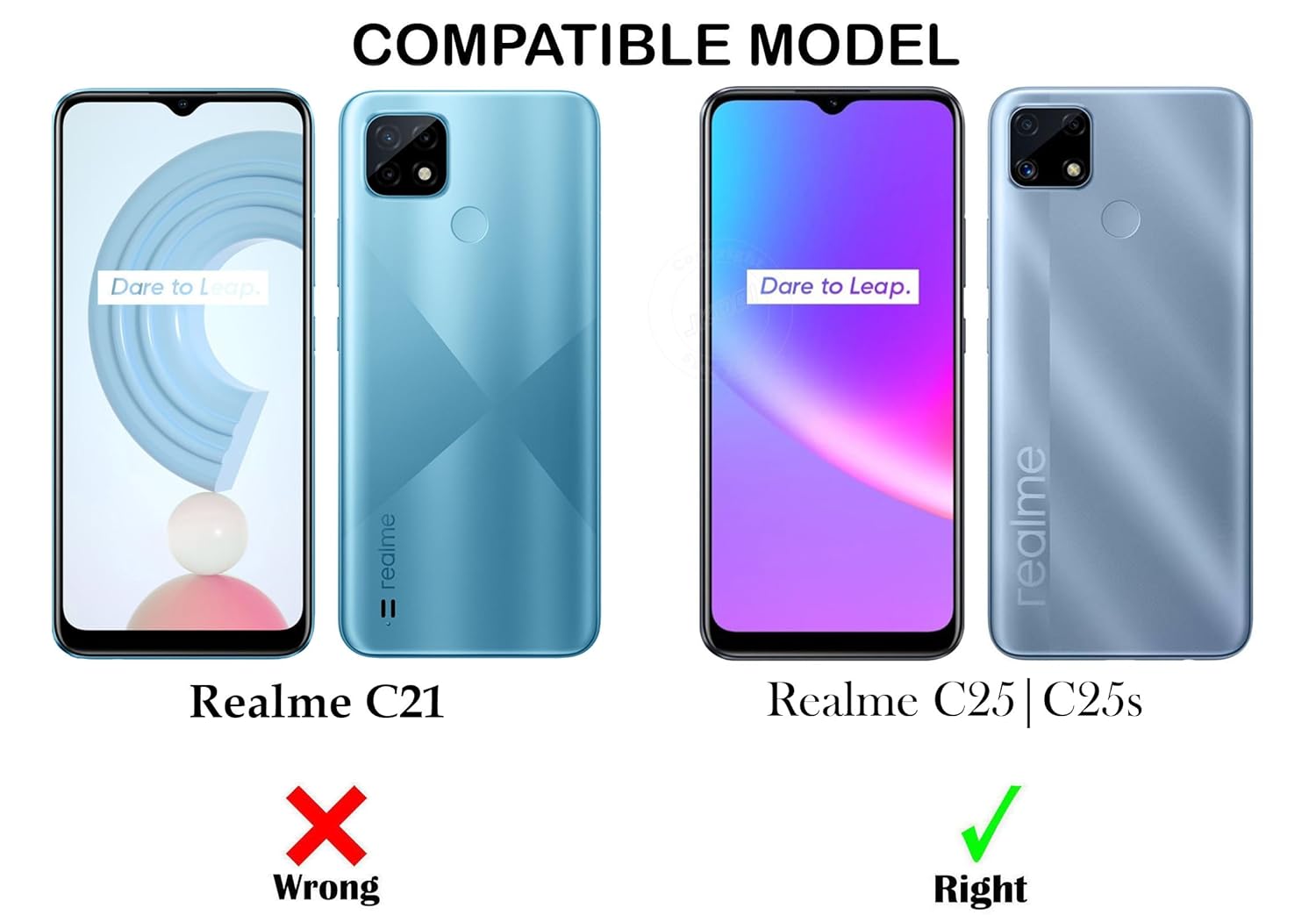 For Realme C25 | C25s Back Cover Case (Inside Fiber Cloth | Smooth Matte Finish | Elegant Professional Look)