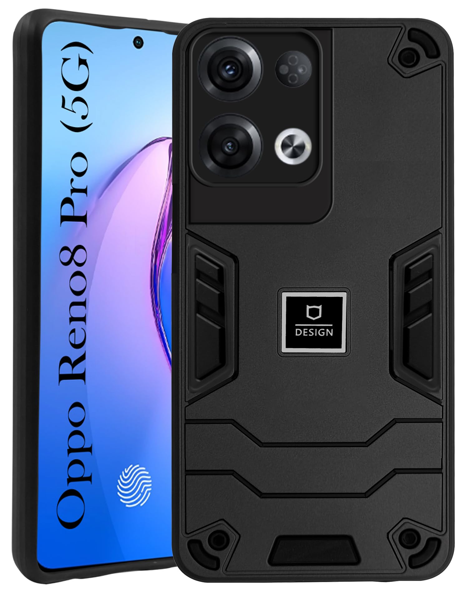 For Oppo Reno 8 Pro 5G Back Cover Case(Lightweight Hybrid Shockproof Polycarbonate)