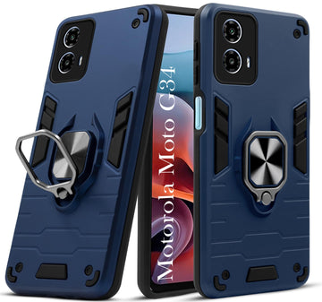 For Motorola Moto G34 5G Back Cover Case (Shockproof Polycarbonate Dual Layer Hybrid Armor)