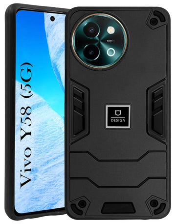 For Vivo Y58 5G Back Cover Case (Lightweight Hybrid Shockproof Polycarbonate)