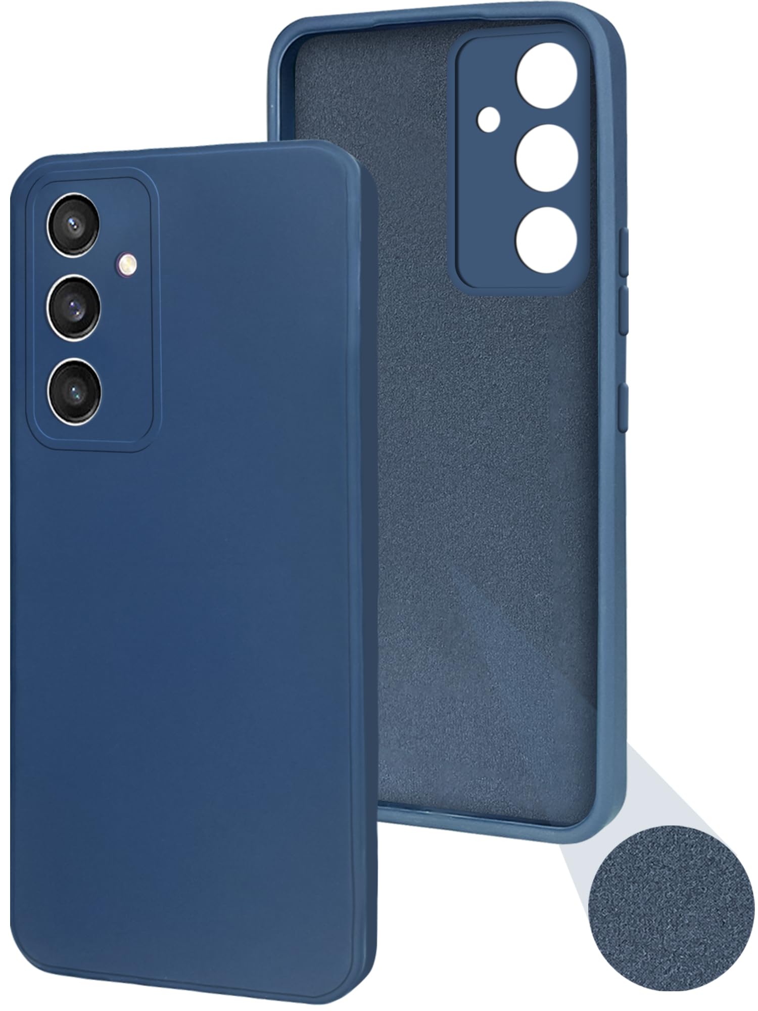 For Samsung Galaxy S23 FE 5G Back Cover Case (Matte Finish Silicone with Inside Fiber Cloth)