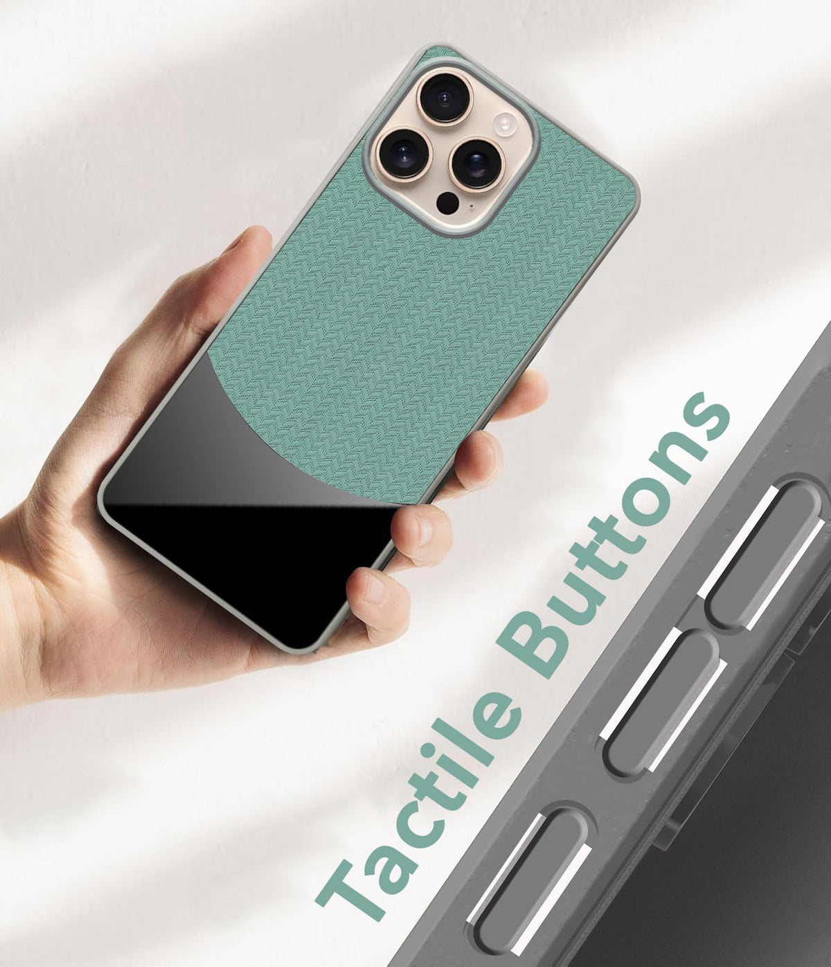 For Apple iPhone 16 Pro Max Back Cover Case (Elegant PU Leather Finish | Premium Minimalist Professional | Camera Protection Bump)