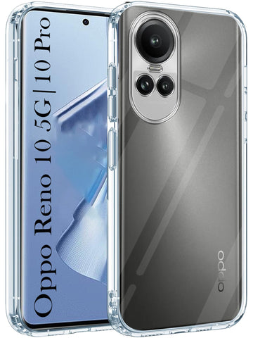For Oppo Reno 10 5G | Oppo Reno 10 Pro 5G Back Cover (Silicone with Camera Protection | Soft and Flexible | Transparent)