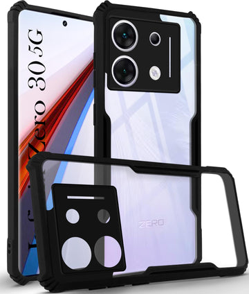 For Infinix Zero 30 5G Back Cover Case (Shockproof with Polycarbonate Clear Panel)