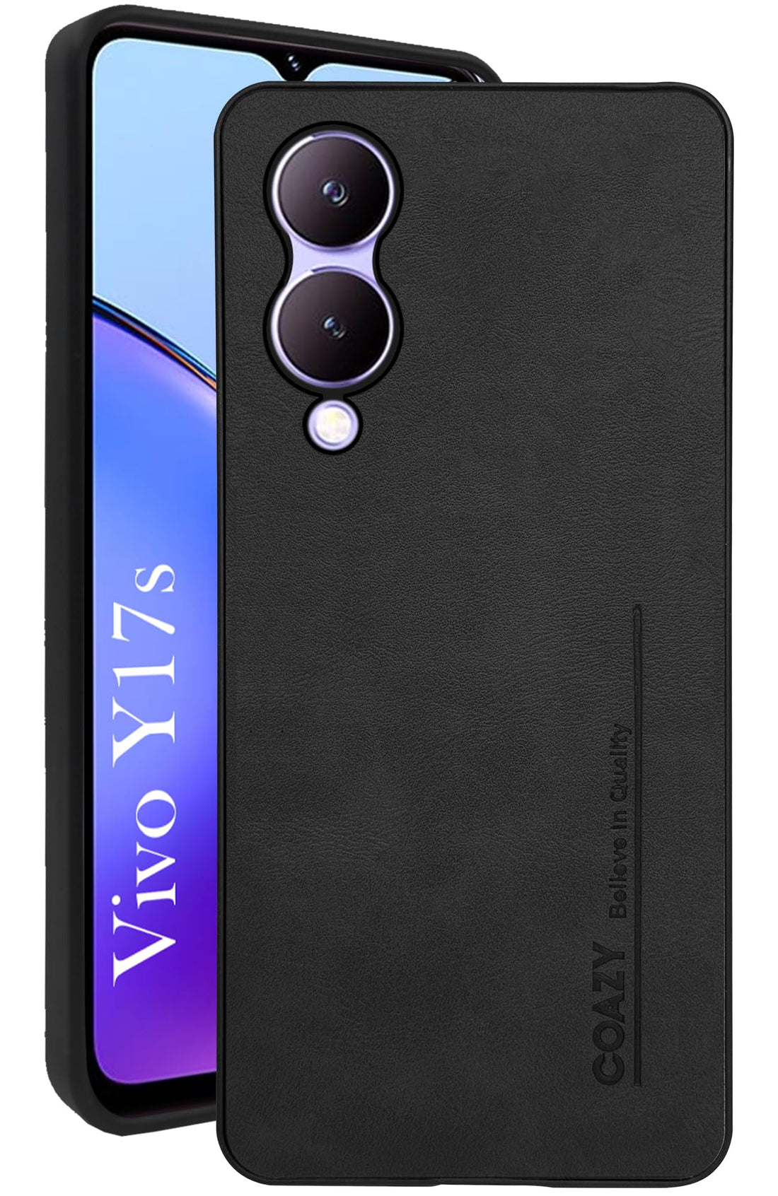 For Vivo Y17s Back Cover Case (Professional Vegan Leather | Camera Protection | Slim & Soft)