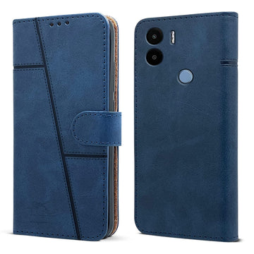 For Xiaomi Redmi A1 Plus Flip Cover Case (Stitched Leather with Magnetic Closure)
