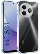 For Itel S24 Back Cover Case (Hybrid Armor Case | Carbon Fiber Shockproof | Soft and Flexible)