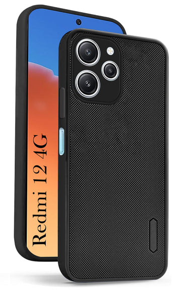 For Xiaomi Redmi 12 4G Back Cover Case (Textured Grip Design | Camera Protection | Slim and Light Weight | Soft Touch and Feel)