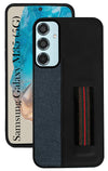 For Samsung Galaxy M35 5G  Back Cover Case ( Professional PU Leather | Strip Chain Holder Socket)