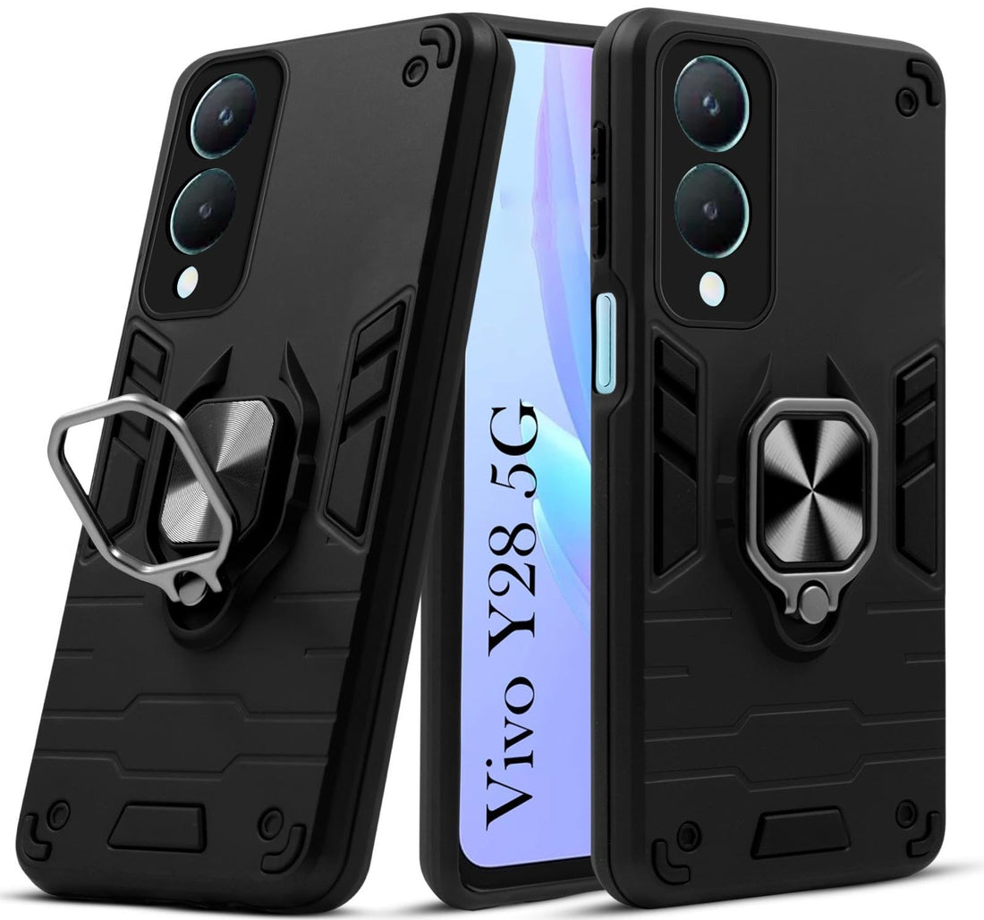 For VIVO Y28 5G Back Cover Case (Shockproof Polycarbonate Dual Layer Hybrid Armor)
