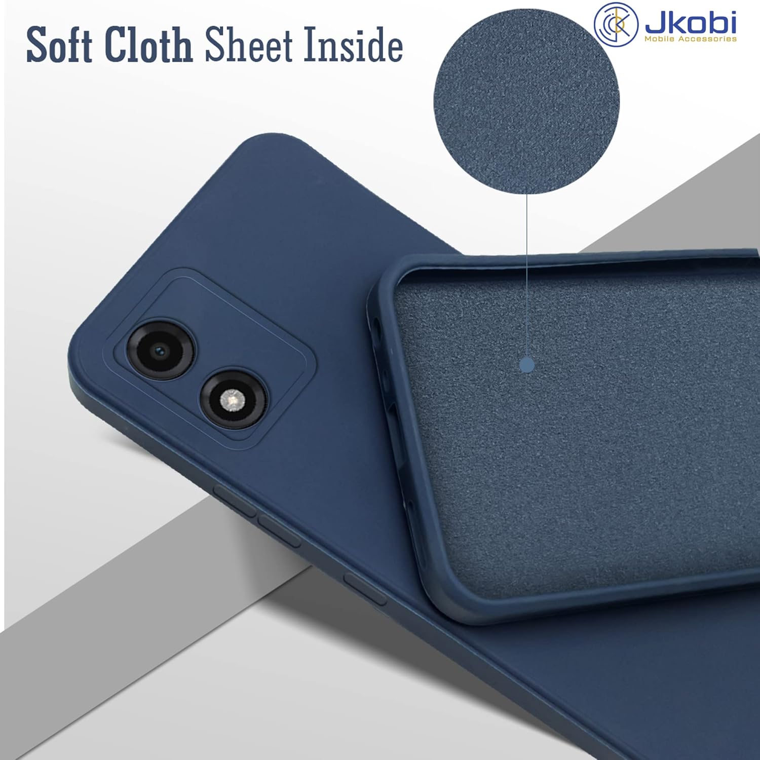 For Motorola Moto E13 Back Cover Case (Matte Finish Silicone with Inside Fiber Cloth)