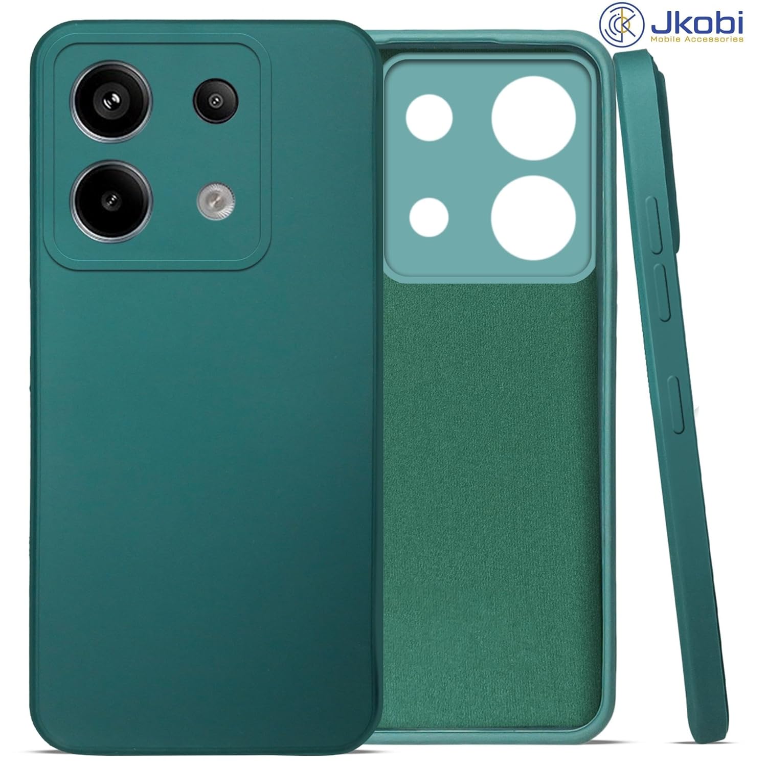 For Redmi Note 13 Pro Back Cover Case (Matte Finish Silicone with Inside Fiber Cloth)