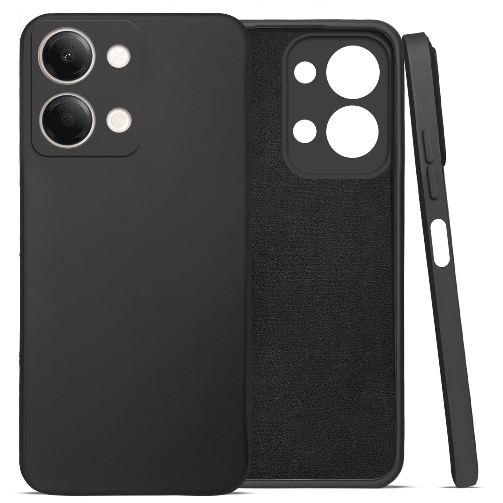 For Vivo iQOO Z11 Lite Back Cover Case (Matte Finish Silicone with Inside Fiber cloth)