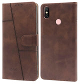 For Xiaomi Mi Redmi Note 6 Pro Flip Cover ( Stitched Leather with Magnetic Closure)