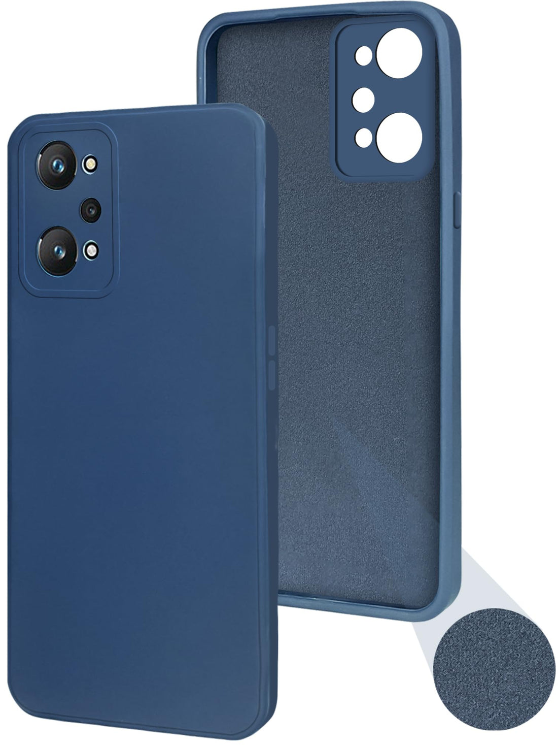 For Realme GT Neo 2 Back Cover Case ( Matte Finish Silicone with Inside Fiber cloth)