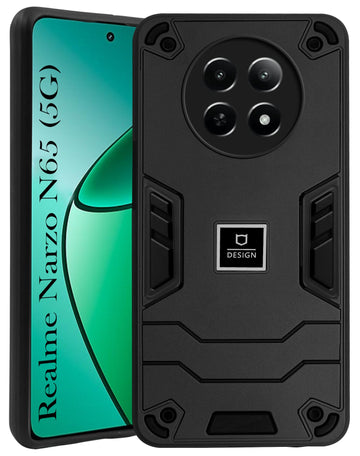 For Realme Narzo N65 5G Back Cover Case (Lightweight Hybrid Shockproof Polycarbonate)