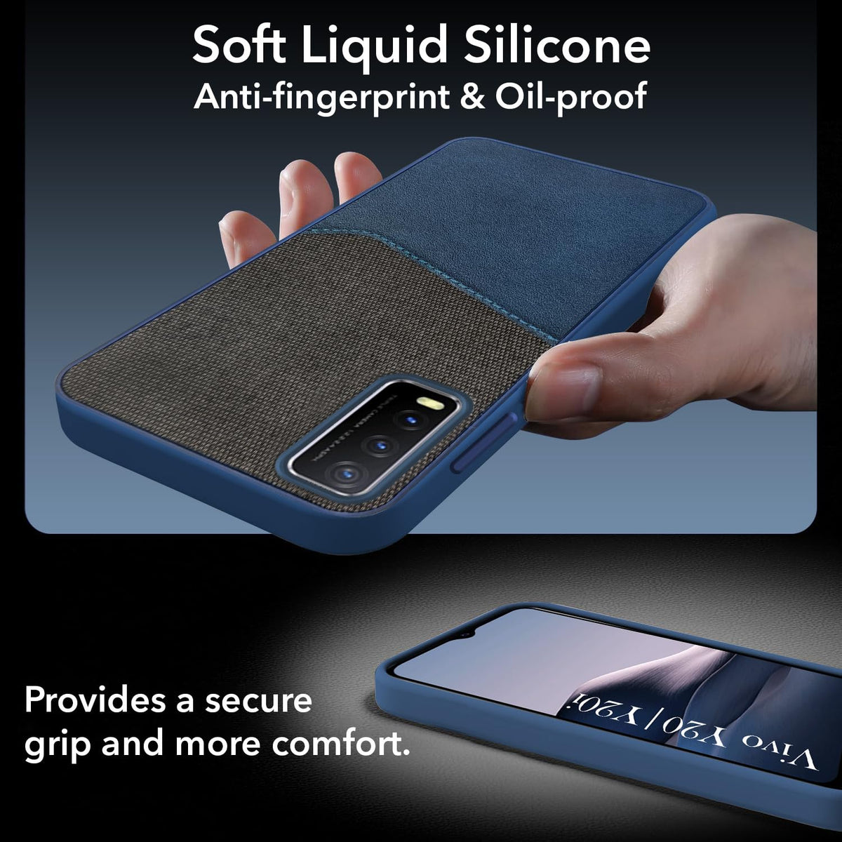 For Vivo Y29 Back Cover Case (Dual PU Leather Stitch | Professional Minimalist | Soft and Flexible)