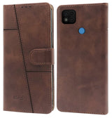 For Poco C31 Flip Cover Case (Stitched Leather Finish | Magnetic Closure | Foldable Stand | Wallet Card Slots)