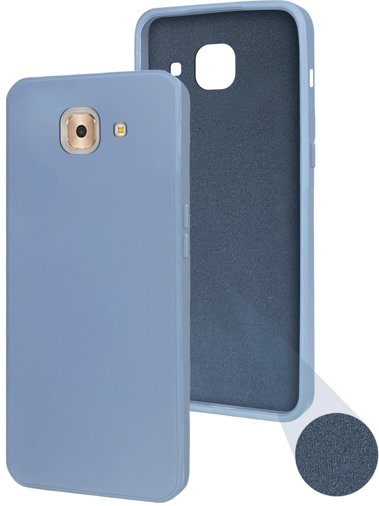 For Samsung Galaxy On Max Back Cover Case (Matte Finish Silicone with Inside Fiber Cloth)