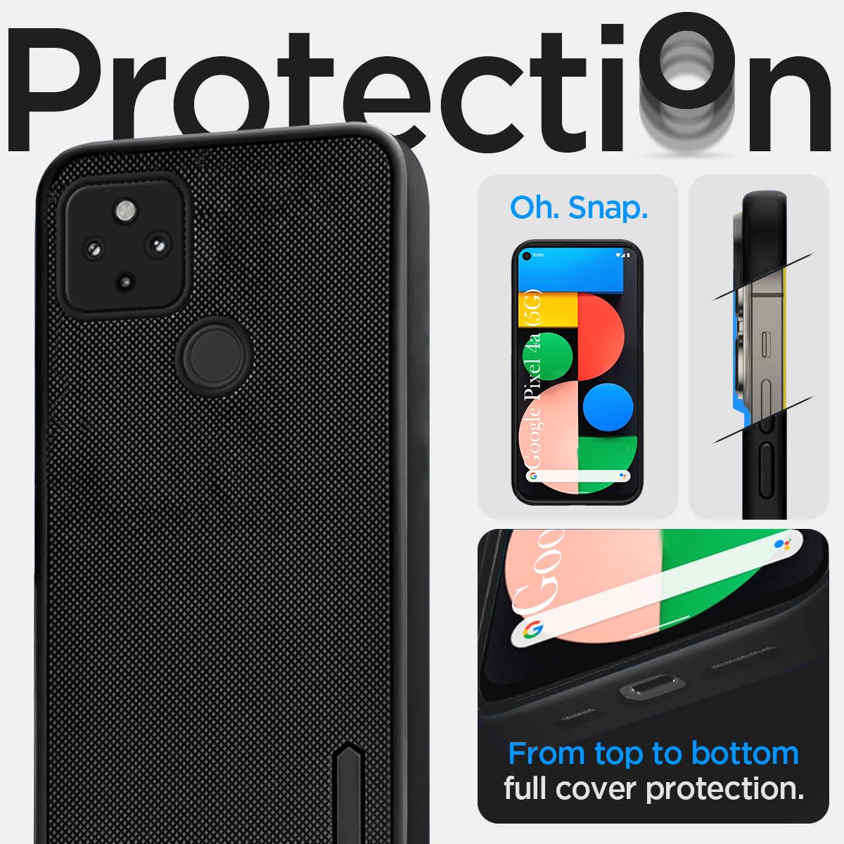 For Google Pixel 4a 5G Back Cover Case (Textured Grip Design