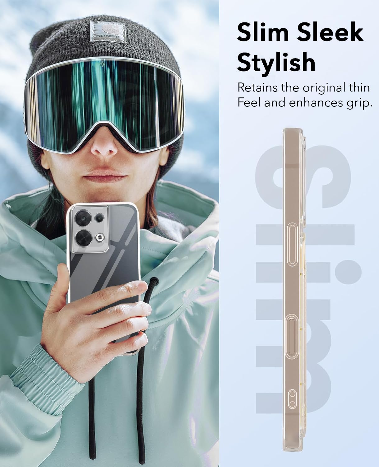 For Oppo Reno 8 5G Back Cover Case (Hard Anti Yellow Clear Case | Drop & Camera Protection | Shockproof Polycarbonate)