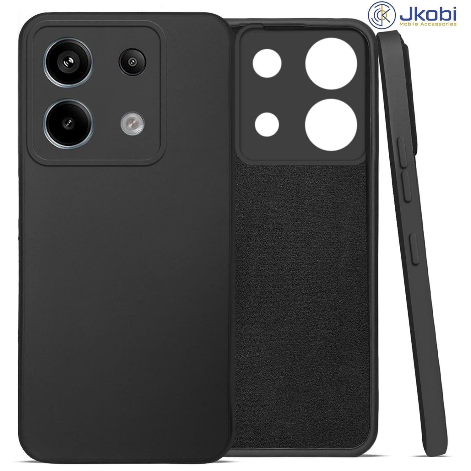 For Redmi Note 13 Pro Back Cover Case (Matte Finish Silicone with Inside Fiber Cloth)