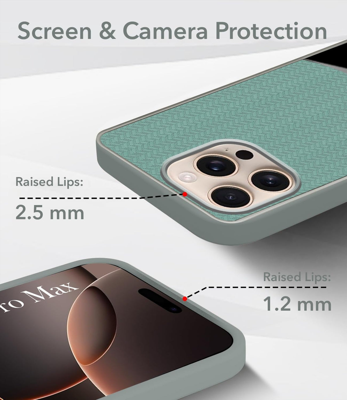 For Apple iPhone 16 Pro Max Back Cover Case (Elegant PU Leather Finish | Premium Minimalist Professional | Camera Protection Bump)