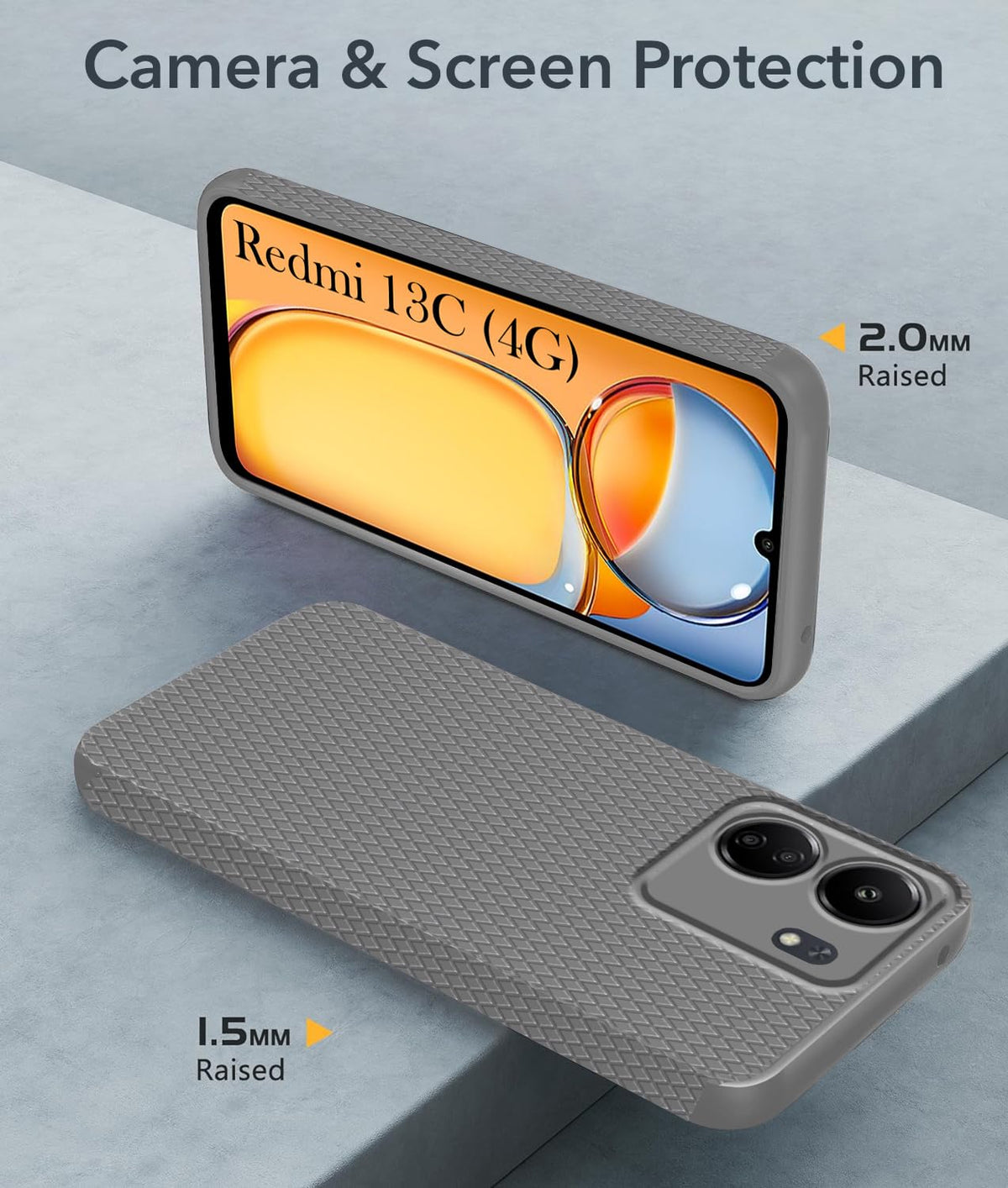 For Xiaomi Redmi 13C 4G Back Cover Case (Liquid Silicone | Side Grip | Camera Protection)