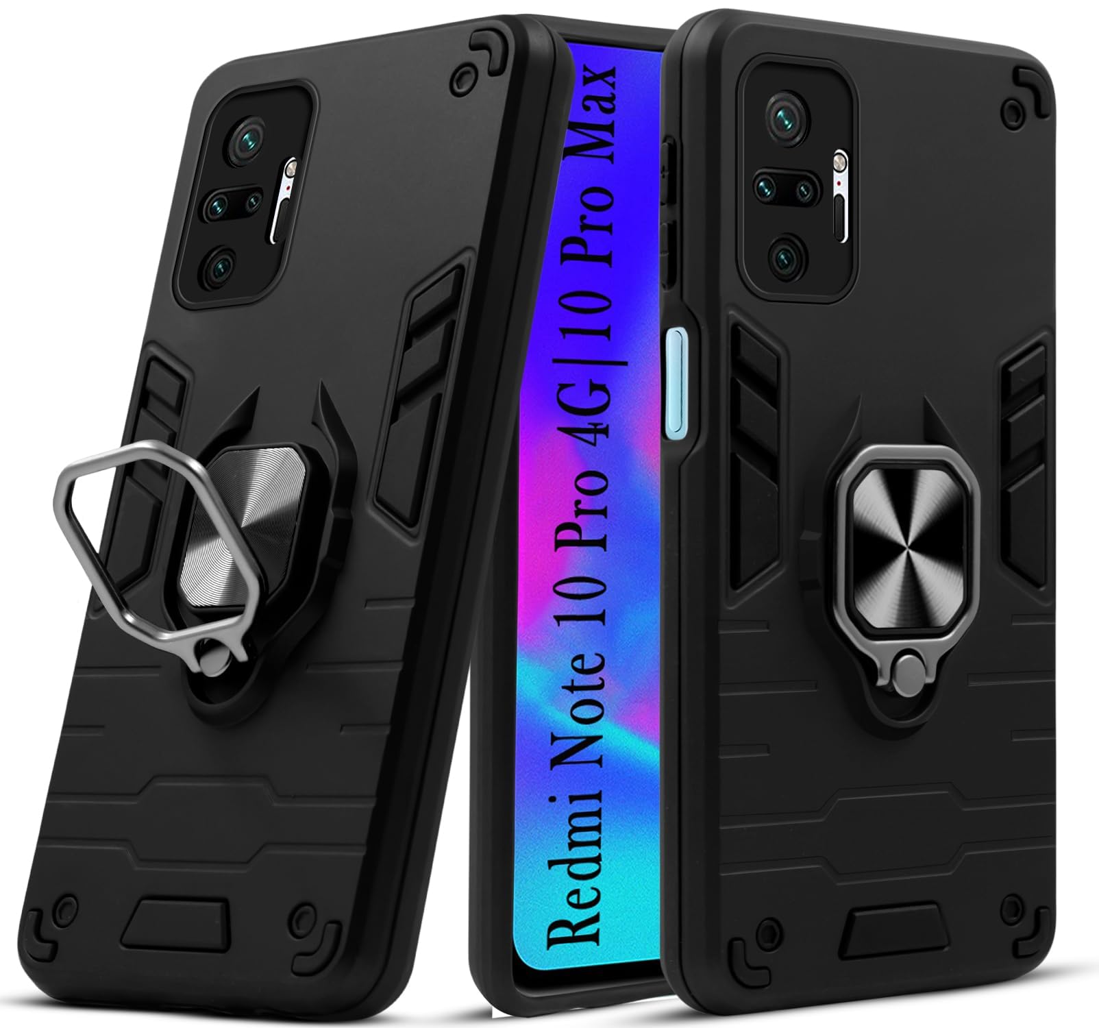 For Xiaomi Mi Redmi Note 10 Pro | 10 Pro Max Back Cover Case (Shockproof Polycarbonate Dual Layer Hybrid Armor)