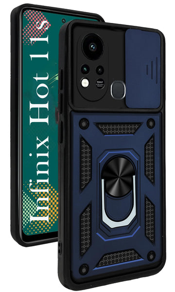 For Infinix Hot 11s Back Cover Case (Hybrid Dual Armor Polycarbonate)