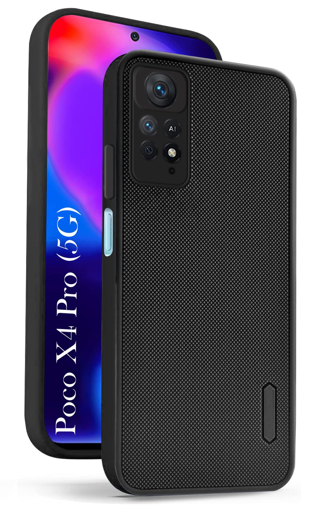 For Poco X4 Pro 5G Back Cover Case(Textured Grip Design | Camera Protetion | Slim and Light Weight | Soft Touch and Feel)