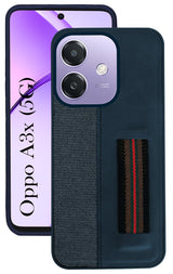 For Oppo A3X 5G | Oppo A3 5G Back Cover Case ( Professional PU Leather | Strip Chain Holder Socket)