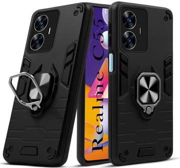 For Realme C55 Back Cover Case (Shockproof Polycarbonate Dual Layer Hybrid Armor)